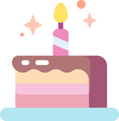 birthday cake Illustration on a white background.