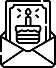 birthday card Illustration on a white background.