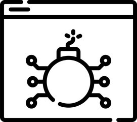 bomb Illustration on a white background.