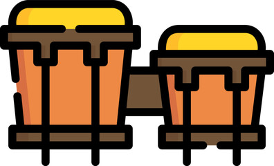 bongos Illustration on a white background.