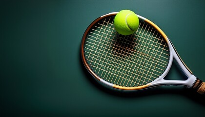 tennis racket and ball