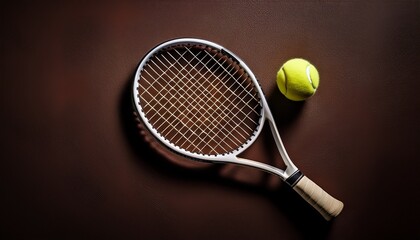 tennis racket and ball