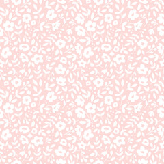 pattern with a small pattern of flowers and leaves. vector illustration