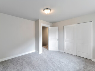 Modern residential empty bedroom interior