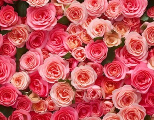 Valentines day concept background. Roses, gifts, romantic decorations. Place for text.