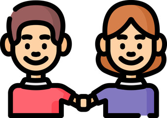 children (2) Illustration on a white background