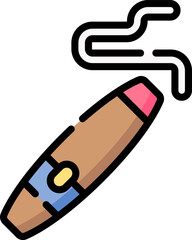 cigar Illustration on a white background