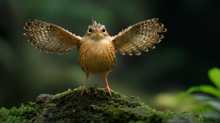 Ultra-Realistic Sunbittern with Wings Unfurled, Every Pattern Defined in 4K