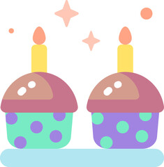 cupcakes (3) Illustration on a white background