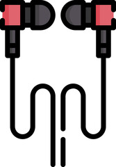 earphones Illustration on a white background