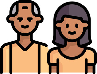 family Illustration on a white background