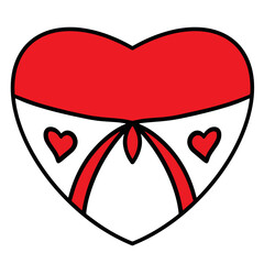 Sweet little heart. Doodle illustration in vector. Design of postcards and invitations.