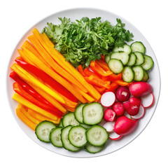 Organic Vegetable Delight on transparent background