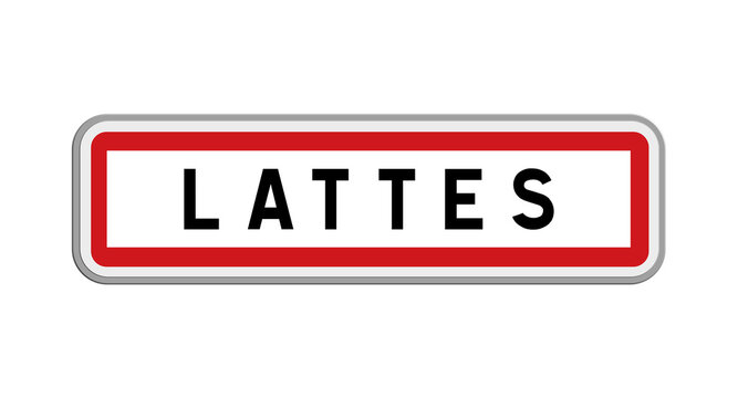 Panneau de Lattes, Hérault, Occitanie