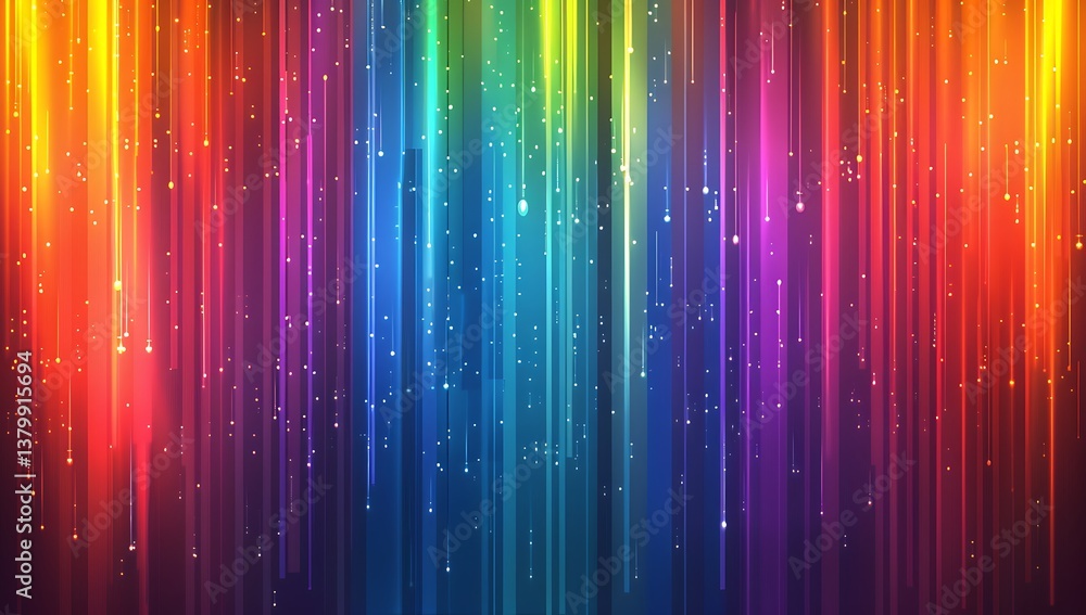 Poster rainbow spectrum: a vibrant, eye-catching display of color, blending bright hues in a seamless and d