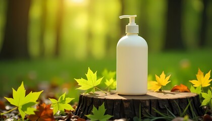 Spa still life with water bottle, towel, and beauty products