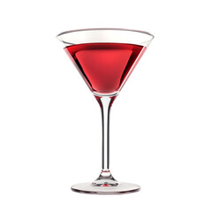 Red cocktail in a martini glass elegant drink