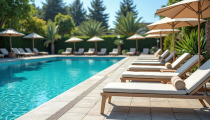 Fototapeta premium swimming pool in hotel