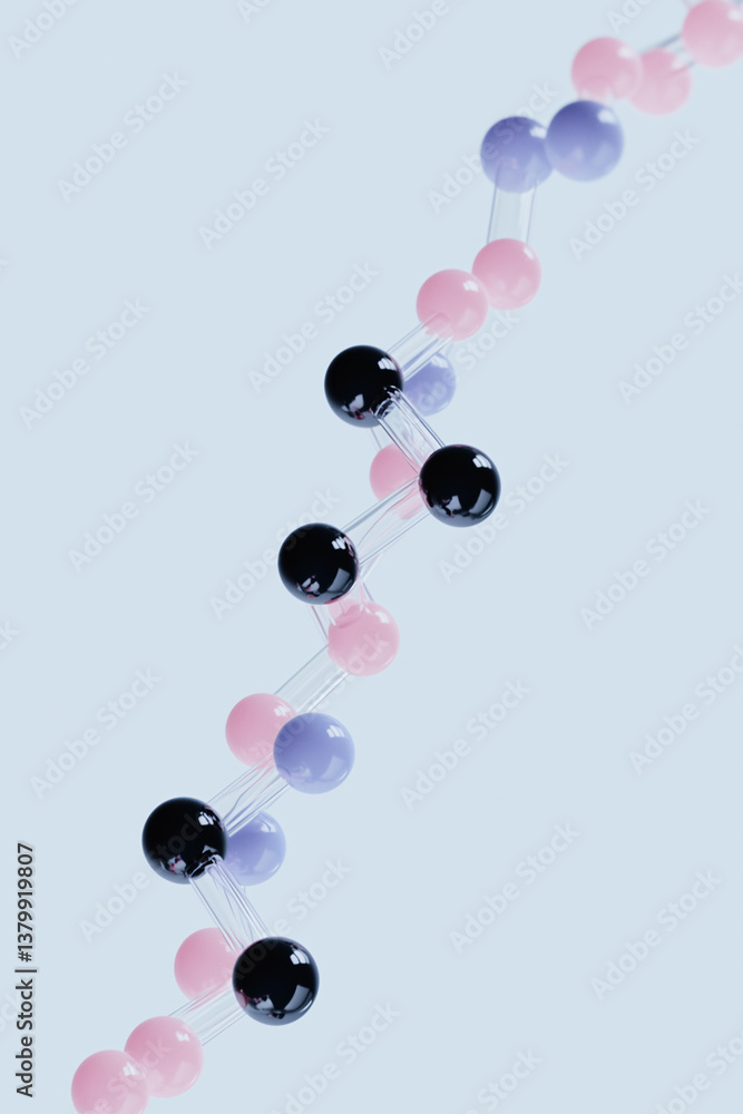 Aufkleber abstract molecular structure: a visually striking representation of a molecular structure, showcasin