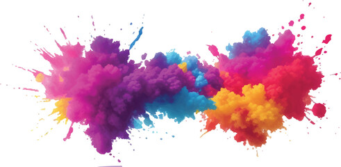 Stunning Watercolor Streaks, Stains, and Explosive Splashes in Vivid, Radiant Colors, Layered with Bold Brush Strokes and Set on a Clean White Background for a Modern, Artistic Impact.
