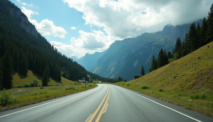 Fototapeta premium road in mountains