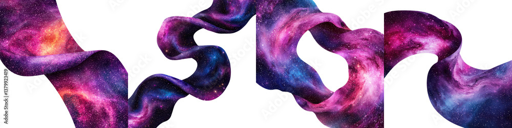 Poster captivating abstract design featuring a dynamic swirling collision of vivid colors and shapes evokin
