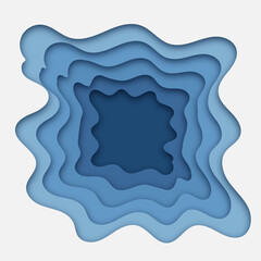 Ocean Blue Papercut out design