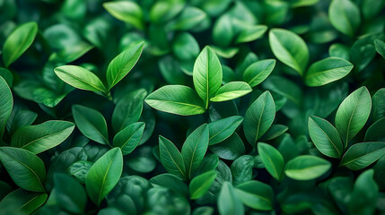 Obraz premium Living wall tropical green plants background. Vertical garden