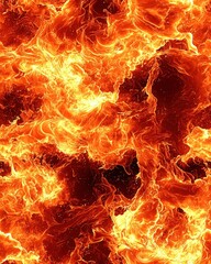 Vibrant flames erupting and twisting in various directions creating a dramatic display of heat