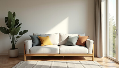 modern living room with sofa
