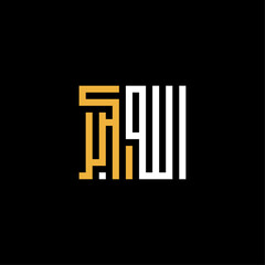 Allahu Akbar Kufic Logo Design, Majestic Arabic Calligraphy Art