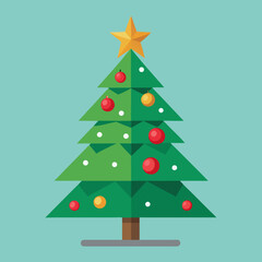 christmas tree vector illustration