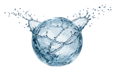 水球 飛沫 きらめく透明感