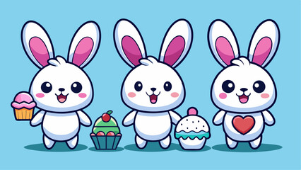 easter bunny with eggs