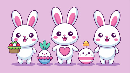 easter bunny and eggs