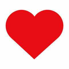red heart isolated on white