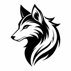wolf head vector