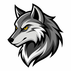 wolf head vector