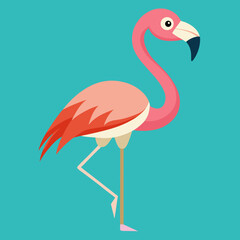 pink flamingo vector