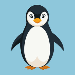 Naklejka premium penguin on ice