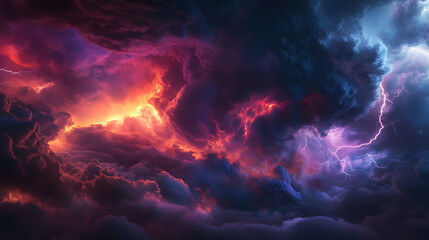 Descending Chaos: The Majestic Arrival of a Quickening Storm's Dynamic Ferocity