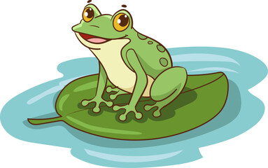 green frog on a leaf