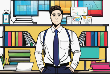 Support assistant giving support online 