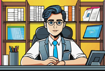 Virtual assistant giving service online internet remote job work from home