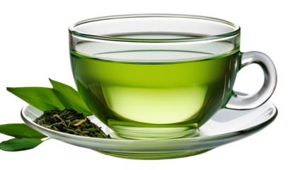 a cup of green tea