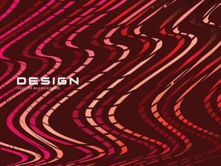 Marble abstract design red line artwork background. wavy gradient red line vector illustration.