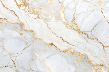 Elegant White Marble Texture with Golden Veins Luxurious Background for Design Projects