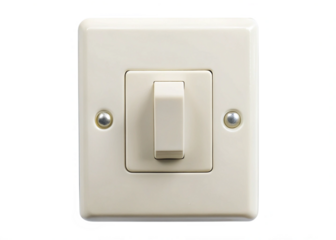 light switch on white background