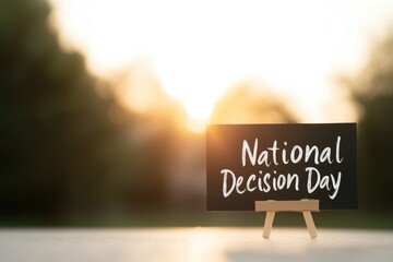 Signboard announces National Decision Day, symbolizing crucial c