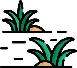 grass Illustration on a white background.